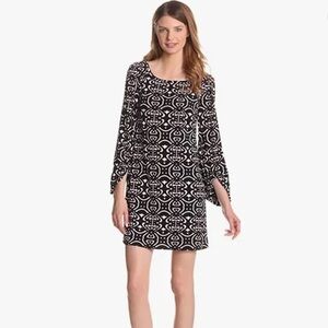 Laundry By‎ Shelli Segal Black and White Patterned Dress